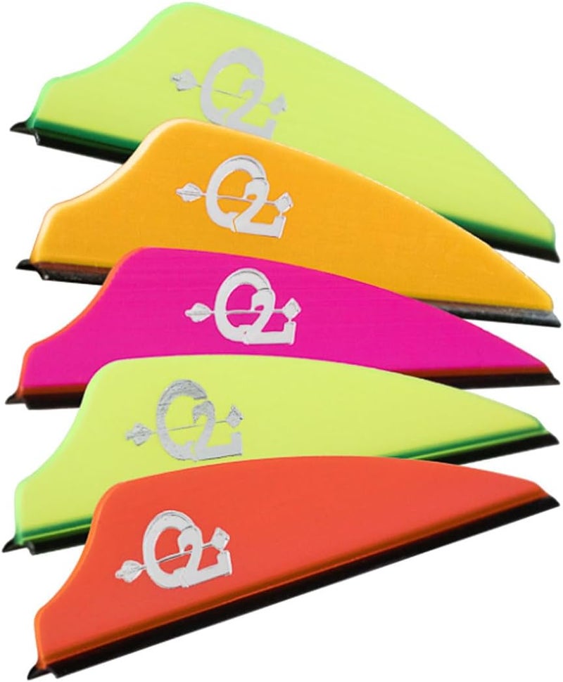 Q2i Store Archery Zeon Vanes – 50pk – Fusion-II, Fusion X-II, Rapt-X (2.0"-3.5") – Zeon Vanes Focus UV Light and Funnel it — Like Tiny Fiber-Optic Strands — into a Brilliant Light Along The Vane’s Edge. - Image 2